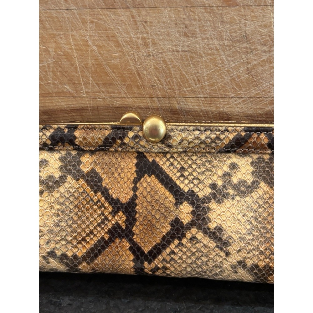 Brahmin Python Embossed Leather Clutch - image 3